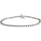 14K White 3 CTW Lab-Grown Diamond Line 7 1/4" Bracelet