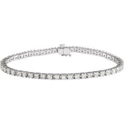 14K White 4 CTW Lab-Grown Diamond Line 7 1/4" Bracelet