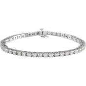 14K White 5 CTW Lab-Grown Diamond Line 7 1/4" Bracelet