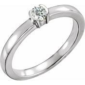 Sterling Silver 1/5 CTW Natural Diamond Family Stackable Ring