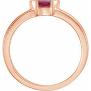 14K Rose Natural Pink Tourmaline Family Stackable Ring