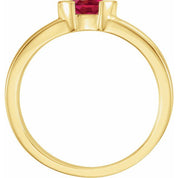 14K Yellow Natural Ruby Family Stackable Ring