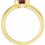 14K Yellow Natural Mozambique Garnet Family Stackable Ring