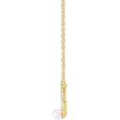 14K Cultured Seed Pearl Circle 18" Necklace