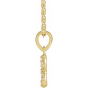 14K .03 CTW Natural Diamond Petite Infinity Necklace 16-18"