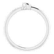 14K White Stackable Knot Ring - Elegant Design by Brand