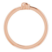 14K Rose Stackable Knot Ring