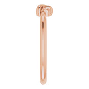 14K Rose Stackable Knot Ring
