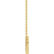 14K .06 CT Natural Diamond Honeycomb 16" Necklace