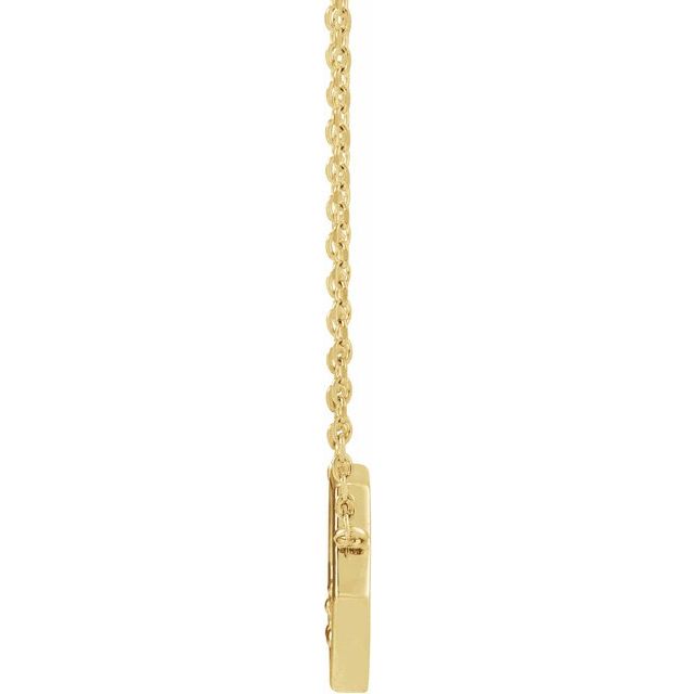 14K .06 CT Natural Diamond Honeycomb 16" Necklace