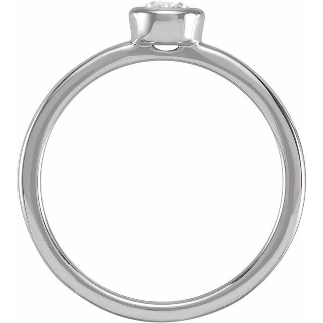 4 CT Lab-Grown Diamond Bezel-Set Ring
