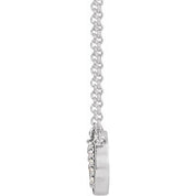 14K .03 CTW Natural Diamond Circle Necklace 18"