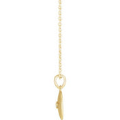 14K .015 CT Natural Diamond Sand Dollar 16-18" Necklace