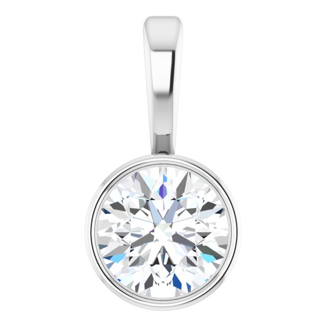 4 CT Lab-Grown Diamond Bezel-Set Solitaire Pendant