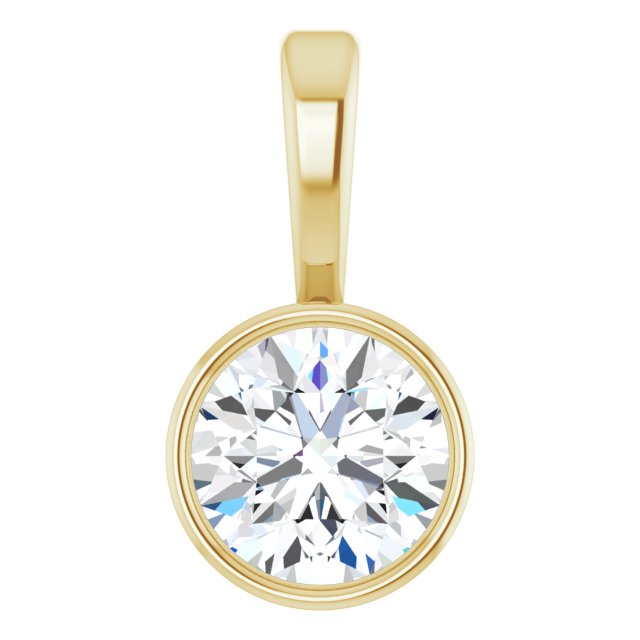 4 CT Lab-Grown Diamond Bezel-Set Solitaire Pendant