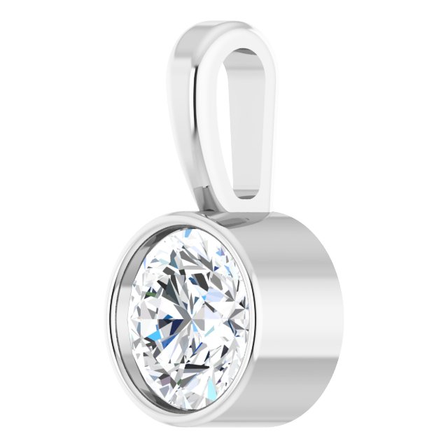 4 CT Lab-Grown Diamond Bezel-Set Solitaire Pendant