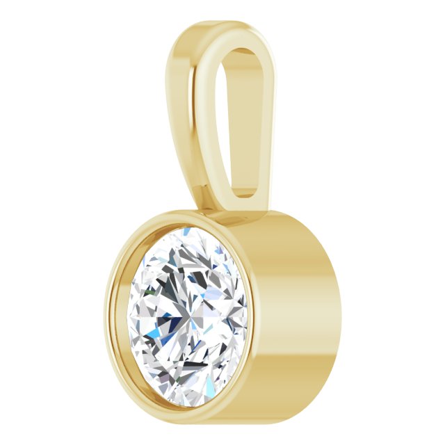 4 CT Lab-Grown Diamond Bezel-Set Solitaire Pendant