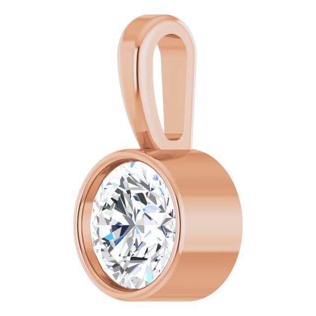 4 CT Lab-Grown Diamond Bezel-Set Solitaire Pendant