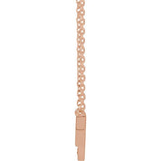 14K Natural Diamond Honeycomb Necklace with .04 CTW, 16" Length
