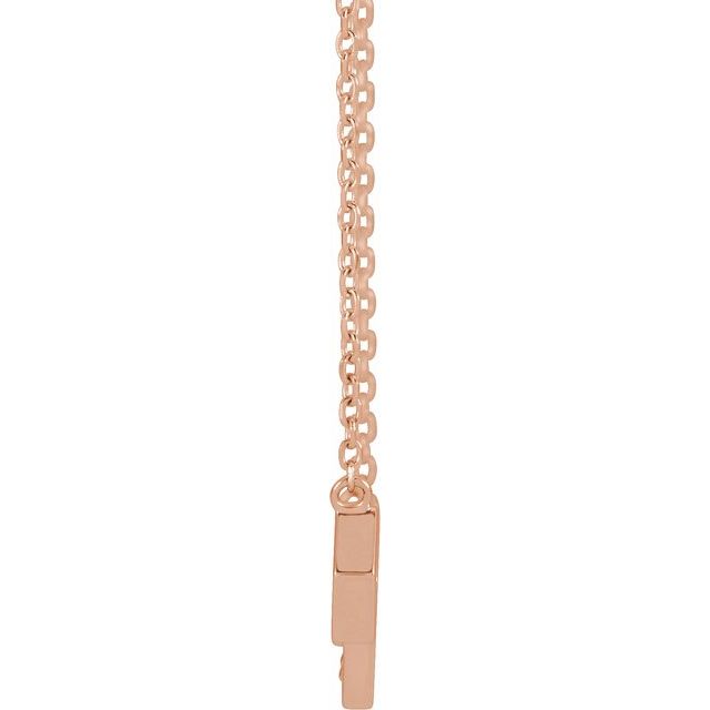 14K Natural Diamond Honeycomb Necklace with .04 CTW, 16" Length
