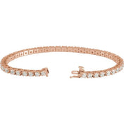 14K Rose 5 CTW Lab-Grown Diamond Line 7 1/4" Bracelet