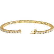 14K Yellow 4 CTW Natural Diamond Line 7 1/4" Bracelet