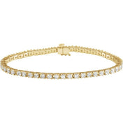 14K Yellow 4 CTW Lab-Grown Diamond Line 7 1/4" Bracelet