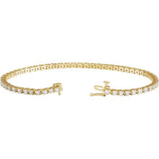 14K Yellow 3 CTW Natural Diamond Line 7 1/4" Bracelet