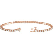 14K Rose 3 CTW Lab-Grown Diamond Line 7 1/4" Bracelet