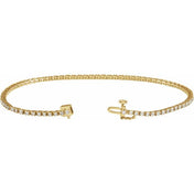14K Yellow 1 CTW Natural Diamond Line 7 1/4" Bracelet