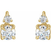 14K Yellow 1/2 CTW Lab-Grown Diamond Earrings