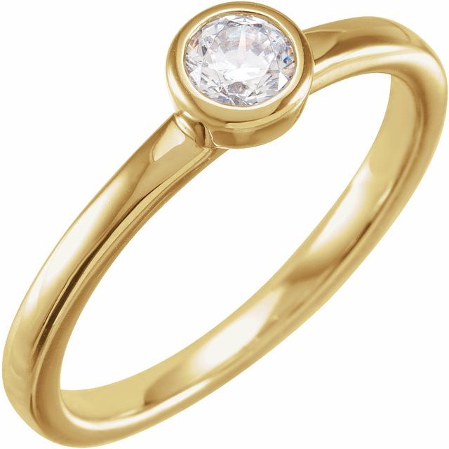 4 CT Lab-Grown Diamond Bezel-Set Ring