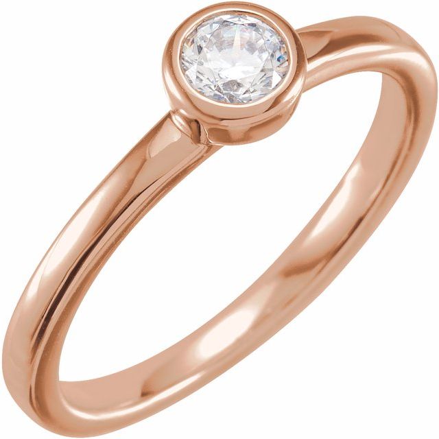 2 CT Lab-Grown Diamond Bezel-Set Ring