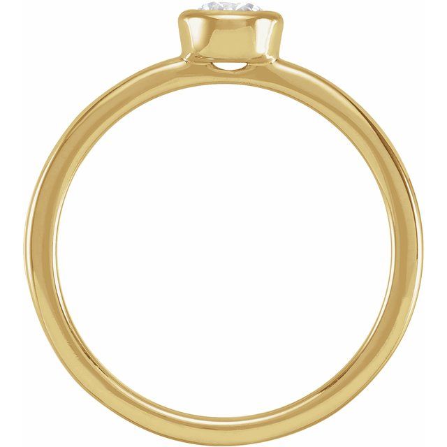 4 CT Lab-Grown Diamond Bezel-Set Ring
