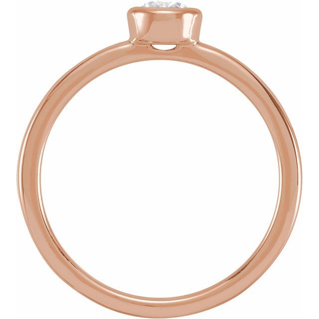 4 CT Lab-Grown Diamond Bezel-Set Ring