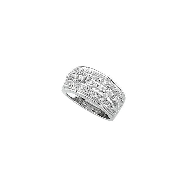 14K White 1/4 CTW Natural Diamond Ring