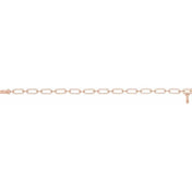 14K Rose 9/10 CTW Natural Diamond Link 7" Bracelet