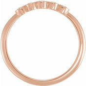 14K Rose 1/8 CTW Rose-Cut Natural Diamond Stackable Ring