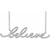 14K Believe 18" Necklace in Rose, White, and Yellow Gold