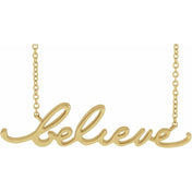 14K Believe 18" Necklace in Rose, White, and Yellow Gold
