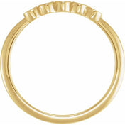 14K Yellow 1/8 CTW Rose-Cut Natural Diamond Stackable Ring