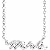 14K Mrs 16" Necklace in Yellow, Rose, and White Gold
