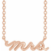 14K Mrs 18" Necklace in Yellow, Rose, and White Gold