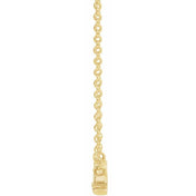 14K Mrs 16" Necklace in Yellow, Rose, and White Gold