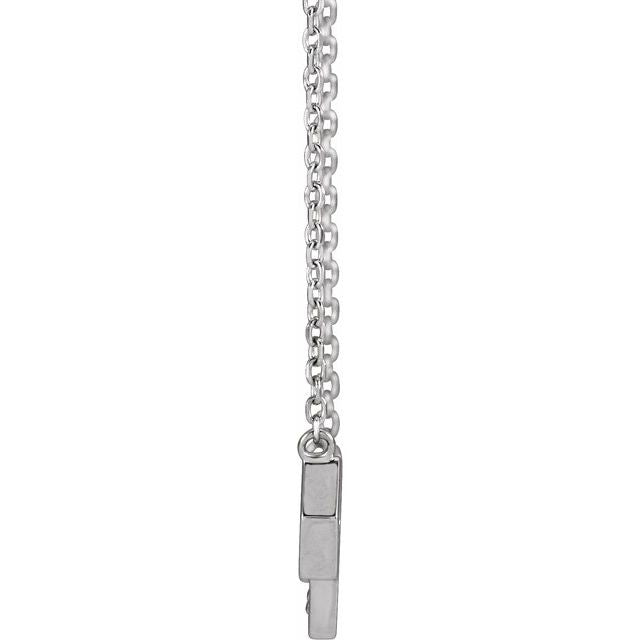Platinum .04 CTW Natural Diamond Honeycomb 16" Necklace