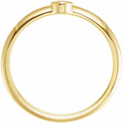 14K Yellow 1/5 CT Rose-Cut Natural Diamond Stackable Ring