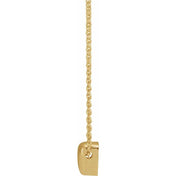 14K Puffed Heart Necklace 16-18"