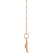14K .015 CT Natural Diamond Sand Dollar 16-18" Necklace