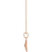 14K .015 CT Natural Diamond Sand Dollar 16-18" Necklace