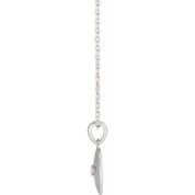 Platinum .015 CT Natural Diamond Sand Dollar 16-18" Necklace